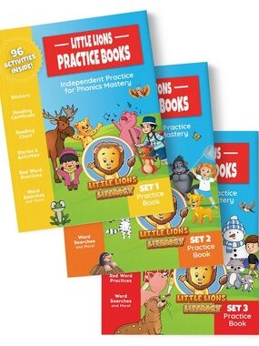 Little Lions Practice Books Set Homeschool Phonics Mastery Curriculum